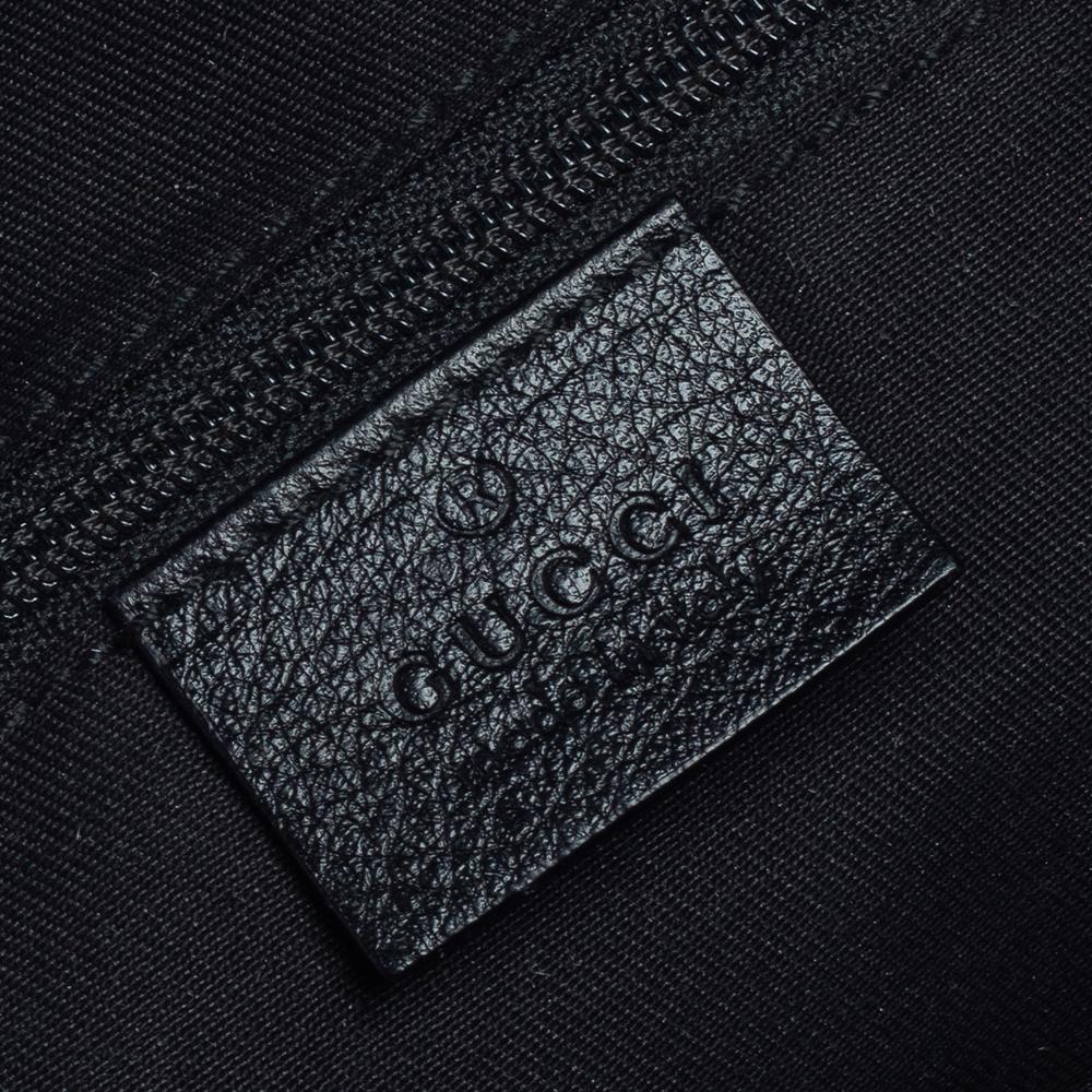 Gucci Schwarz GG Canvas große neue Damen Web Hobo 6