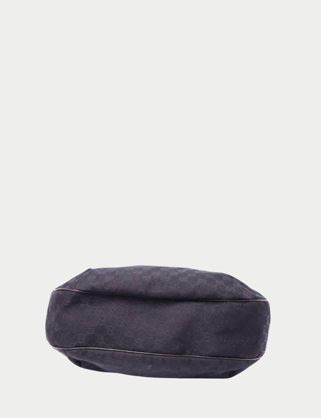 Women's Gucci Black GG Canvas New Ladies Web Hobo bag For Sale