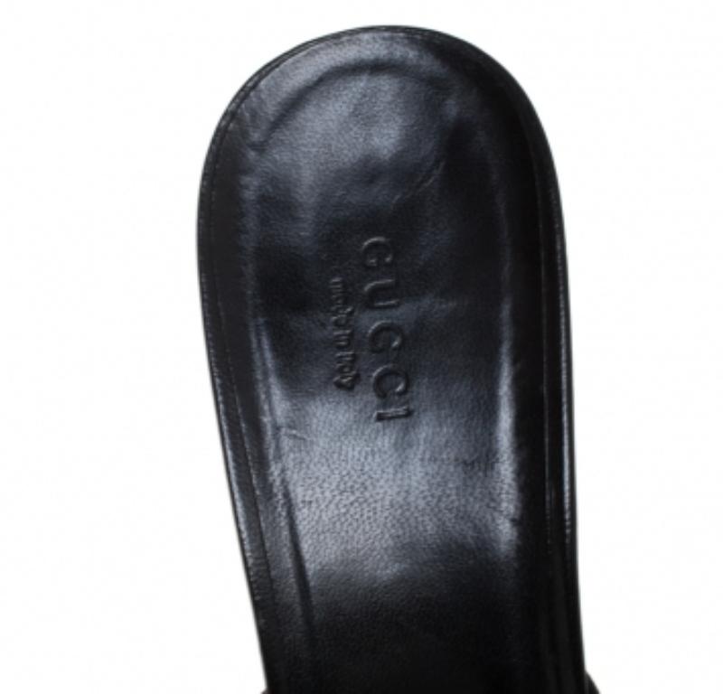 Mules à bouts pointus en toile GG noire de Gucci Taille 39,5 Pour femmes en vente