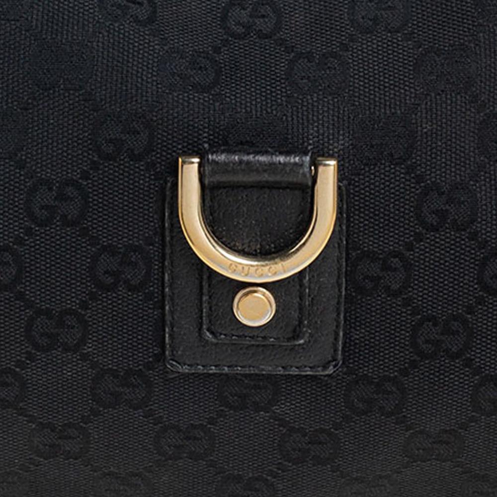 Gucci Black GG Canvas Small Abbey D Ring Hobo 5
