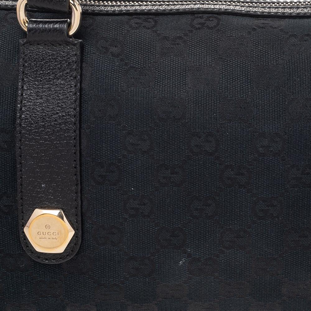 Gucci Black GG Canvas Small Charmy Boston Bag 4