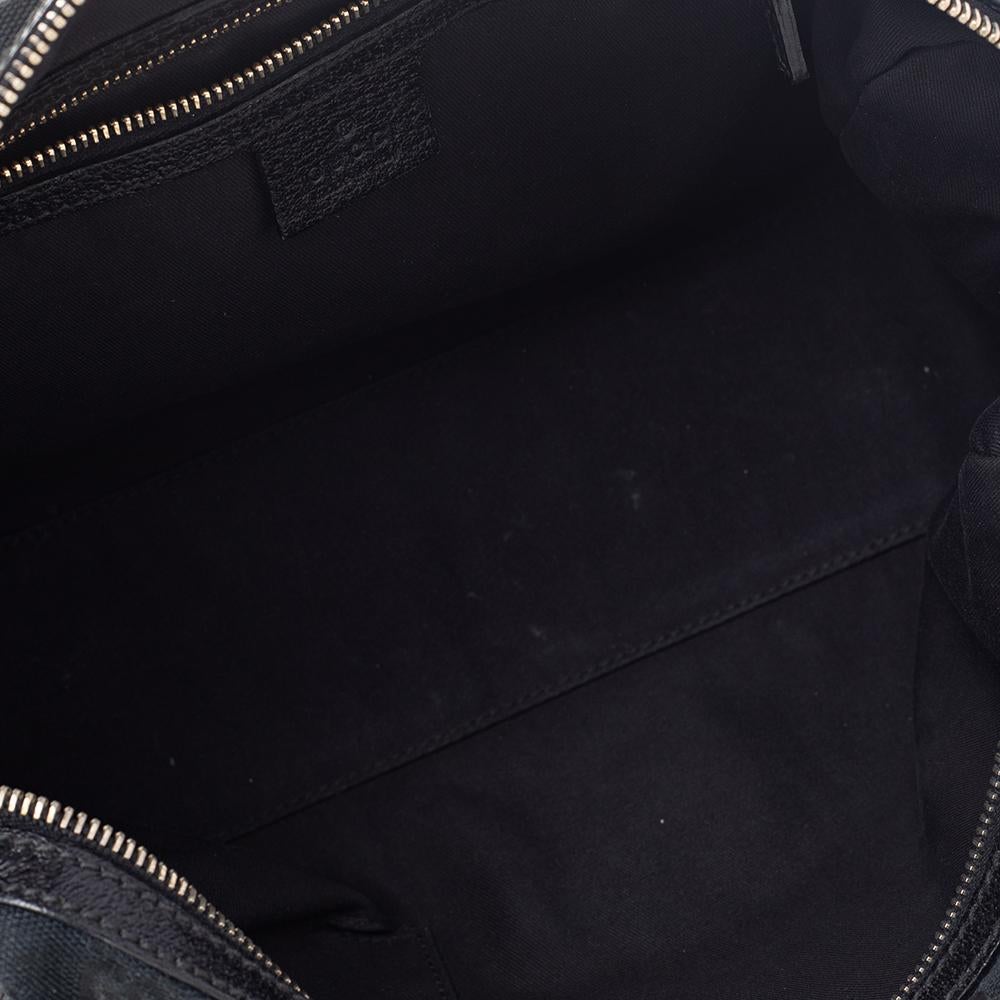 Women's Gucci Black GG Canvas Small Charmy Boston Bag