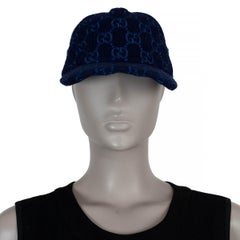 GUCCI black GG CORDUROY & WOOL KNIT Baseball Cap Beanie Hat