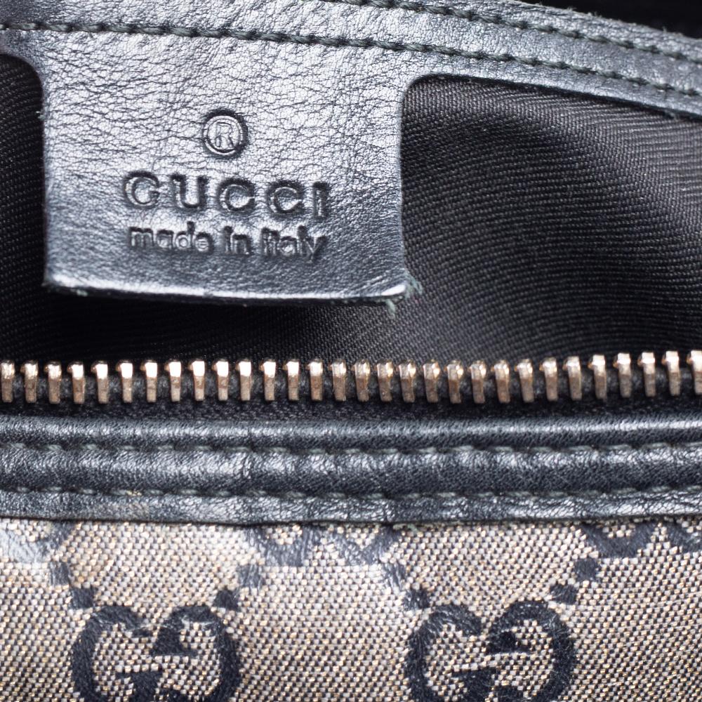 Gucci Black GG Crystal Canvas and Leather Medium Joy Boston Bag 1