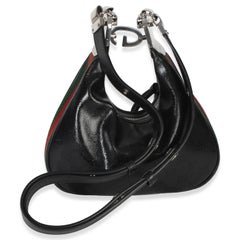 Gucci Black GG Crystal Coated Canvas Small Attache Crossbody Bag