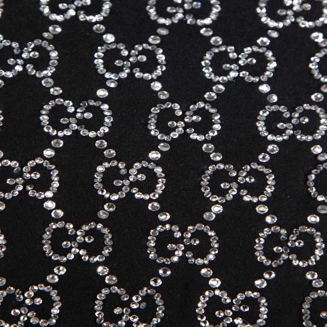 Women's Gucci Black GG Crystal Embellished Tights Size S