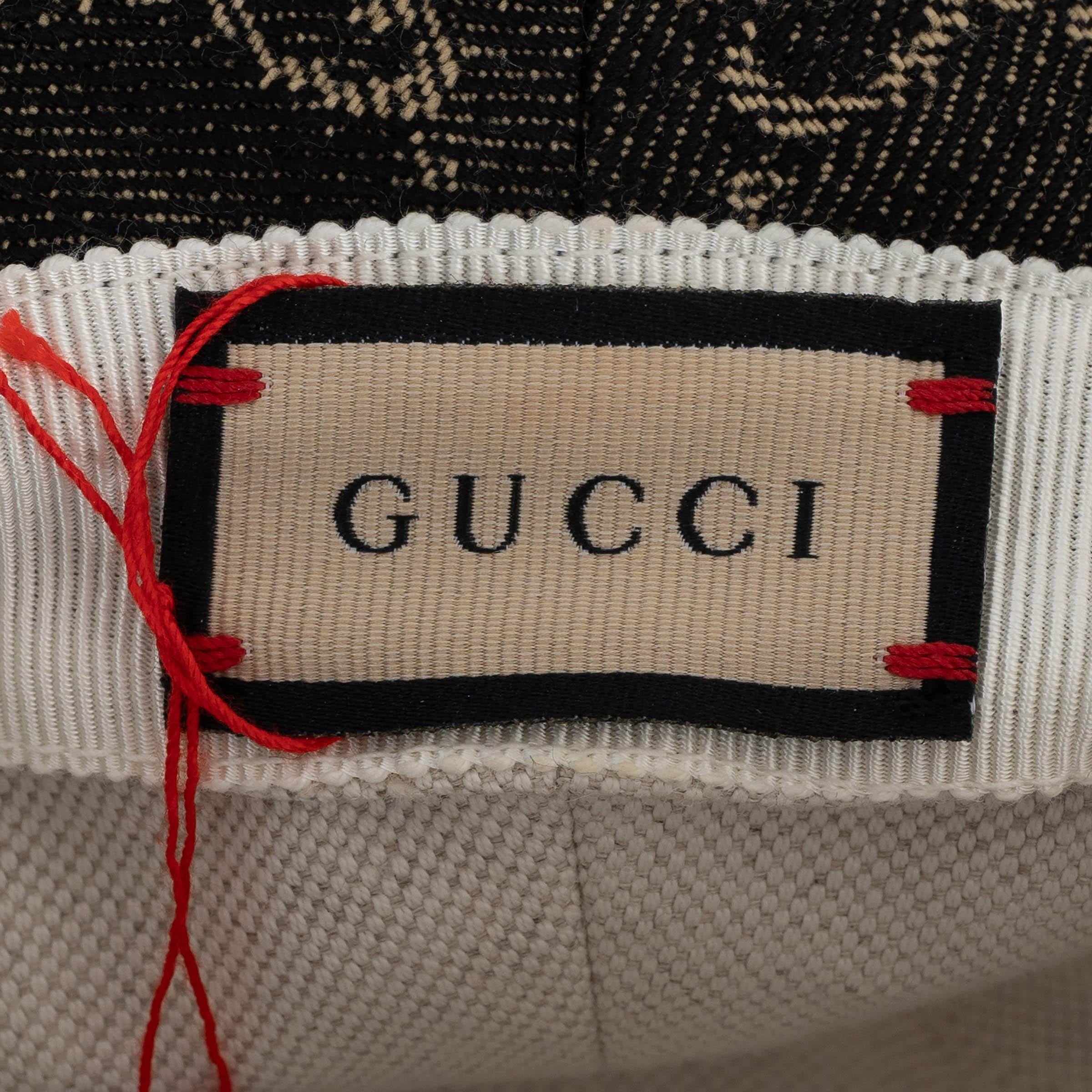 GUCCI GG DENIM & LEATHER BUCKET S en vente 2