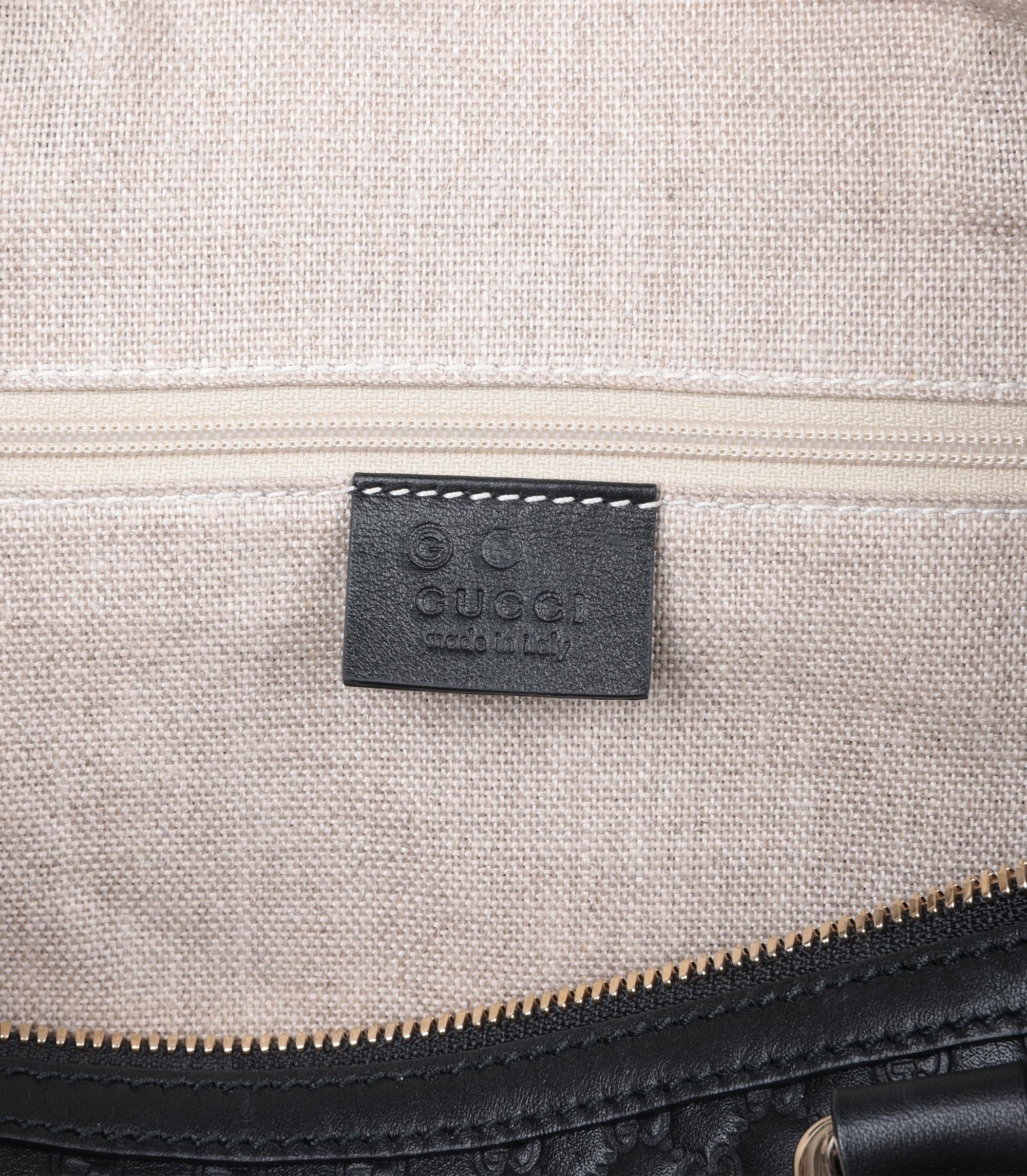 Gucci Black GG Embossed Microguccissima Calfskin Leather Medium Boston Bag 4