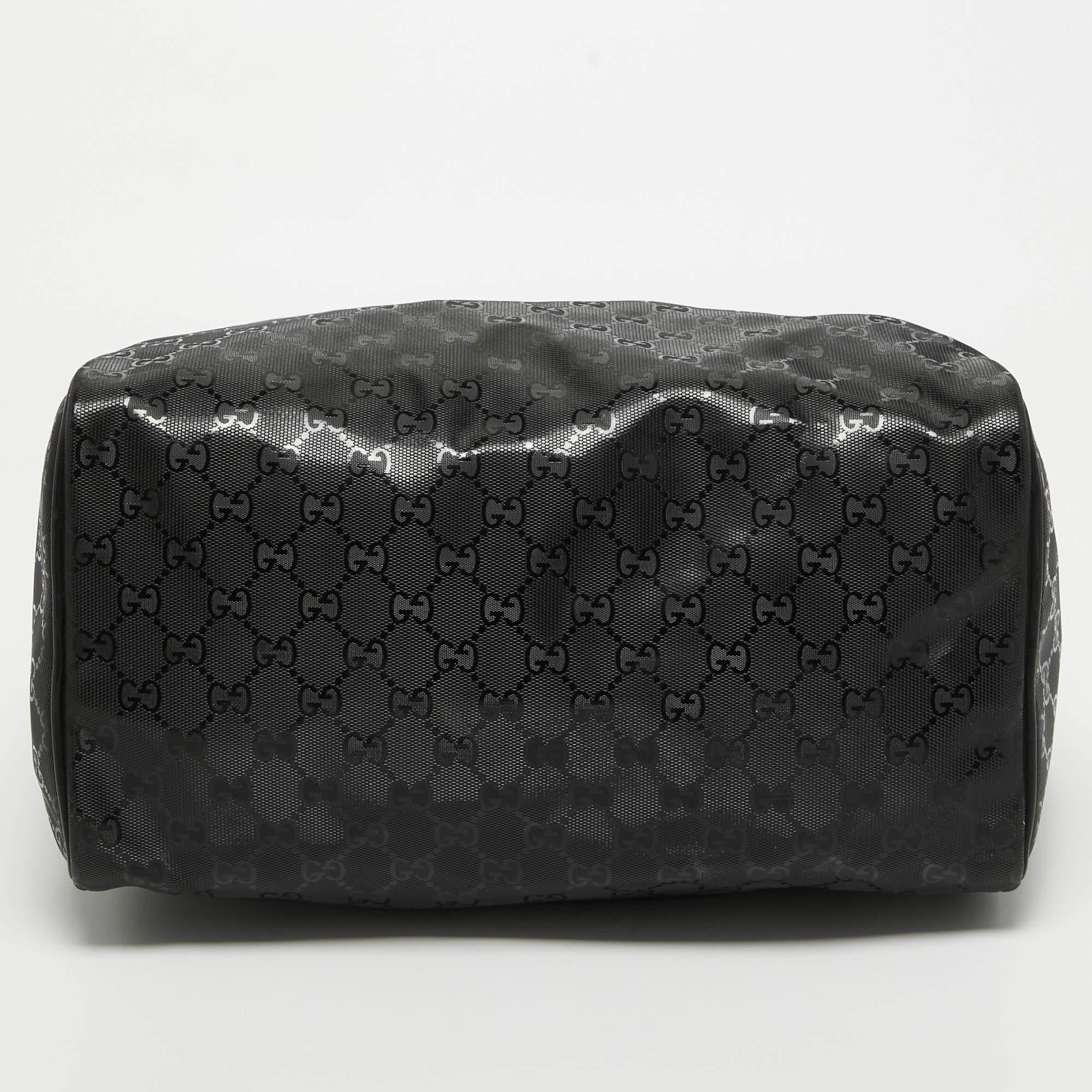 Gucci Black GG Imprime Canvas and Leather Medium Joy Boston Bag 7