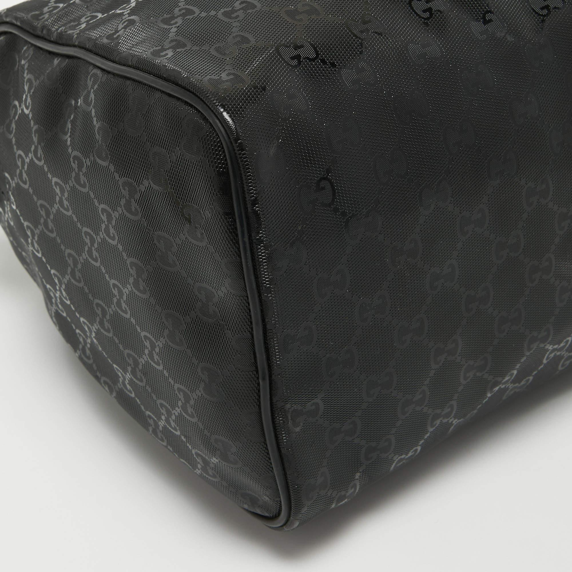 Gucci Black GG Imprime Canvas and Leather Medium Joy Boston Bag 9