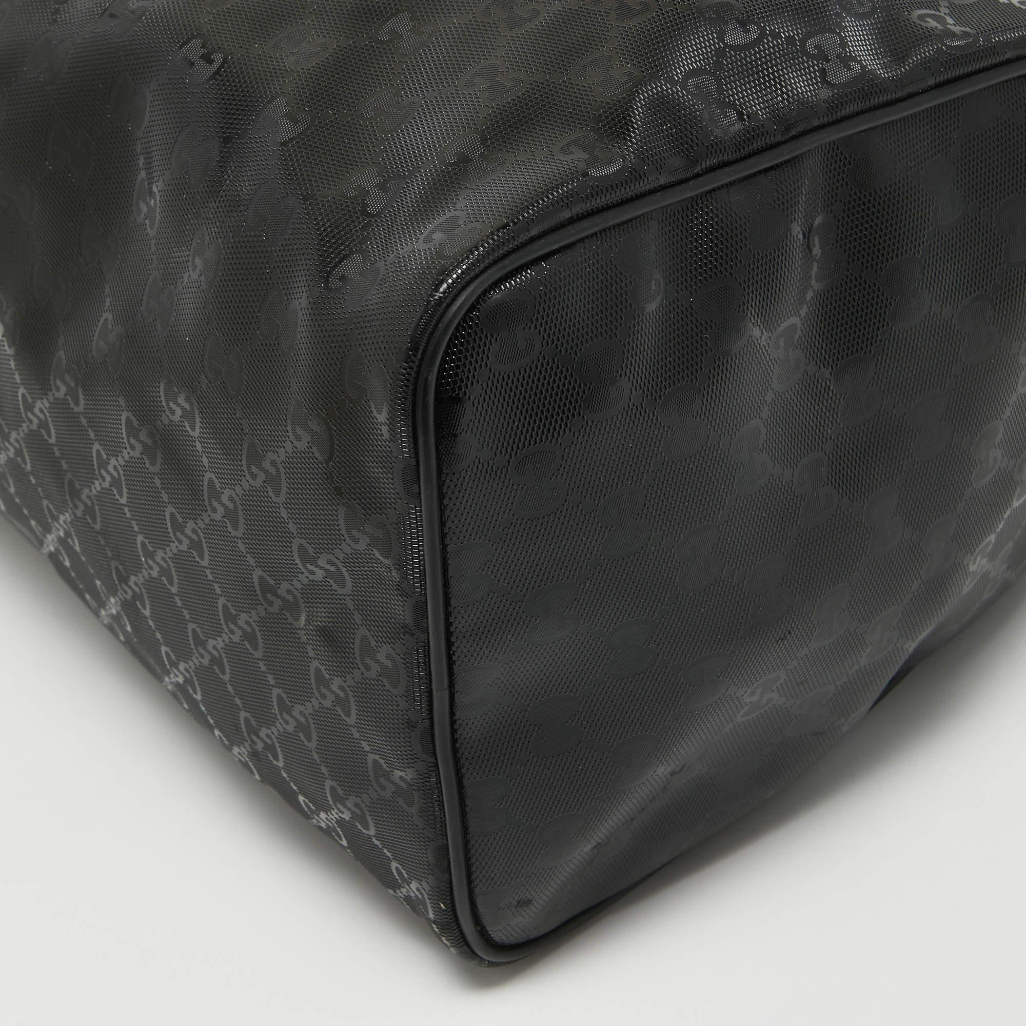 Gucci Black GG Imprime Canvas and Leather Medium Joy Boston Bag 10