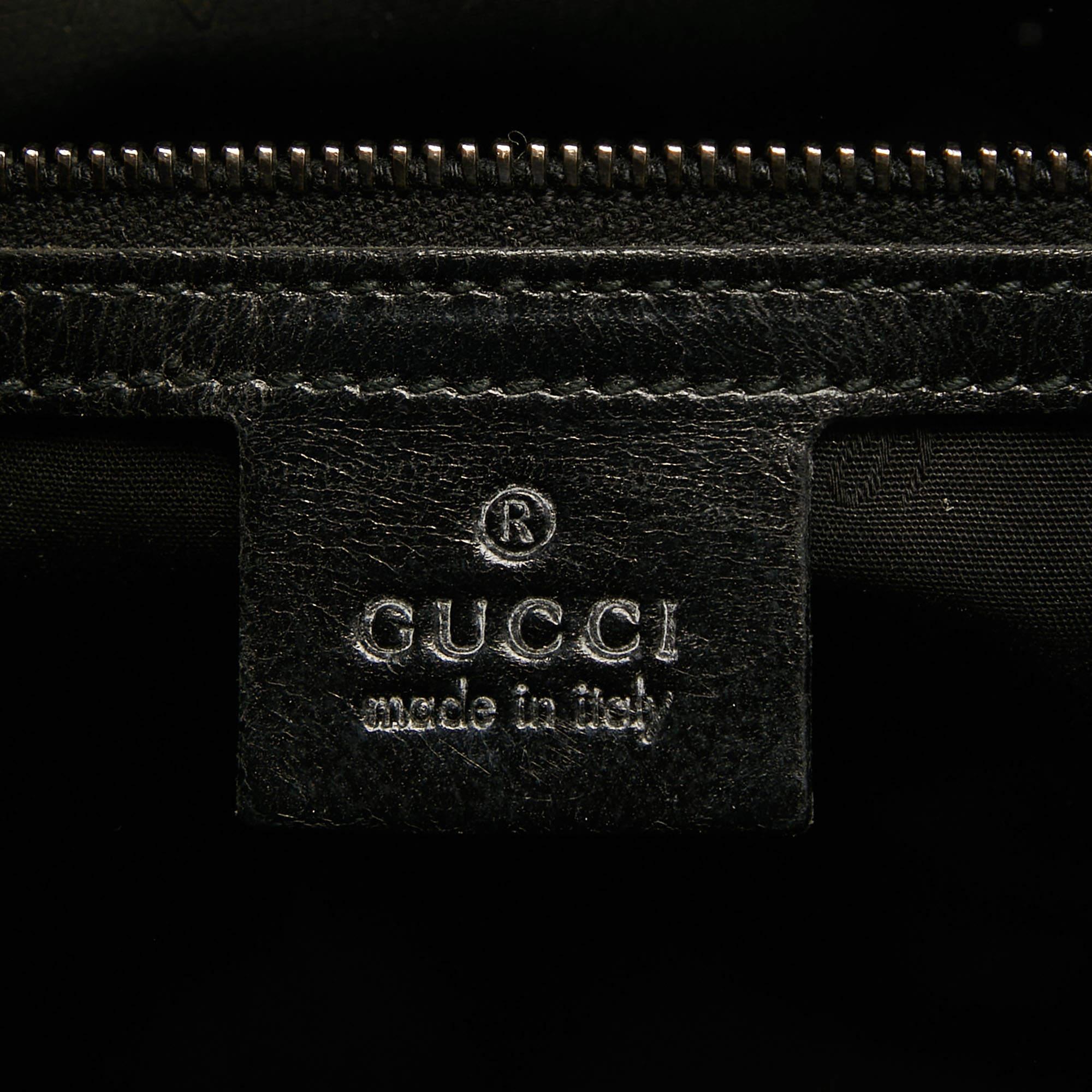 Gucci Black GG Imprime Canvas and Leather Medium Joy Boston Bag 3