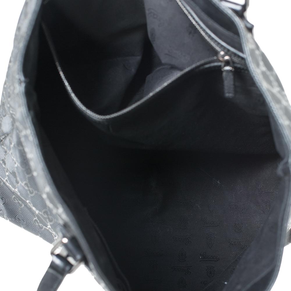 Gucci Black GG Imprime Coated Canvas Metal Stud Tote 5