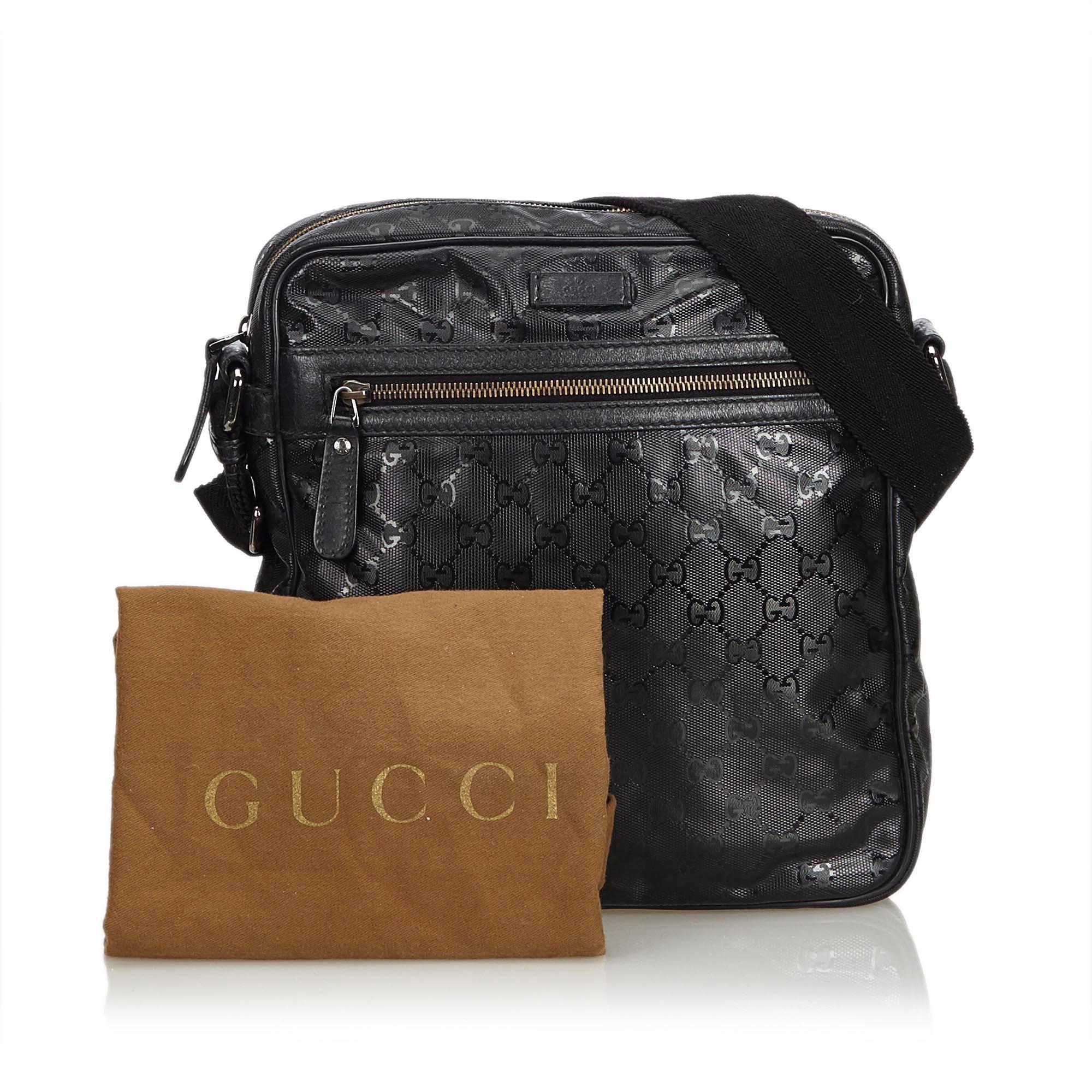 Gucci Black GG Imprime Messenger Bag 8