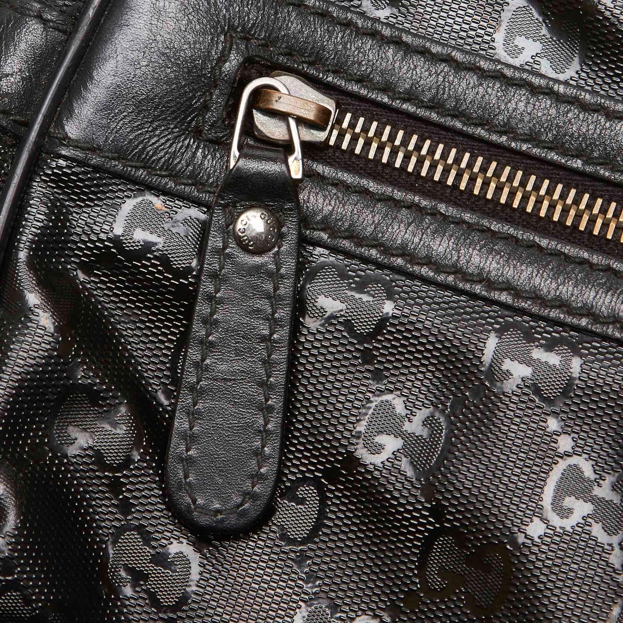 Gucci Black GG Imprime Messenger Bag 3