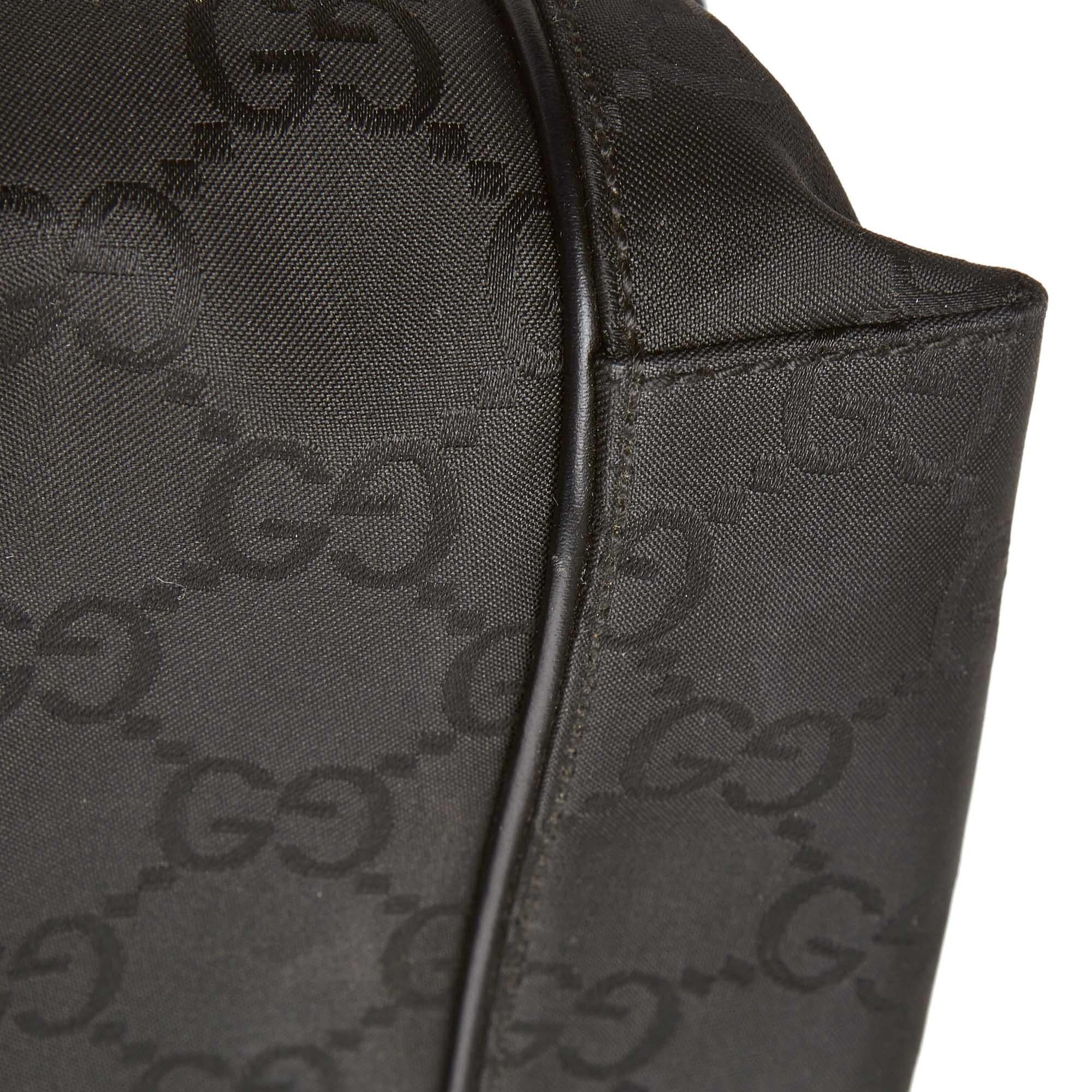 Gucci Black GG Jacquard Handbag 6