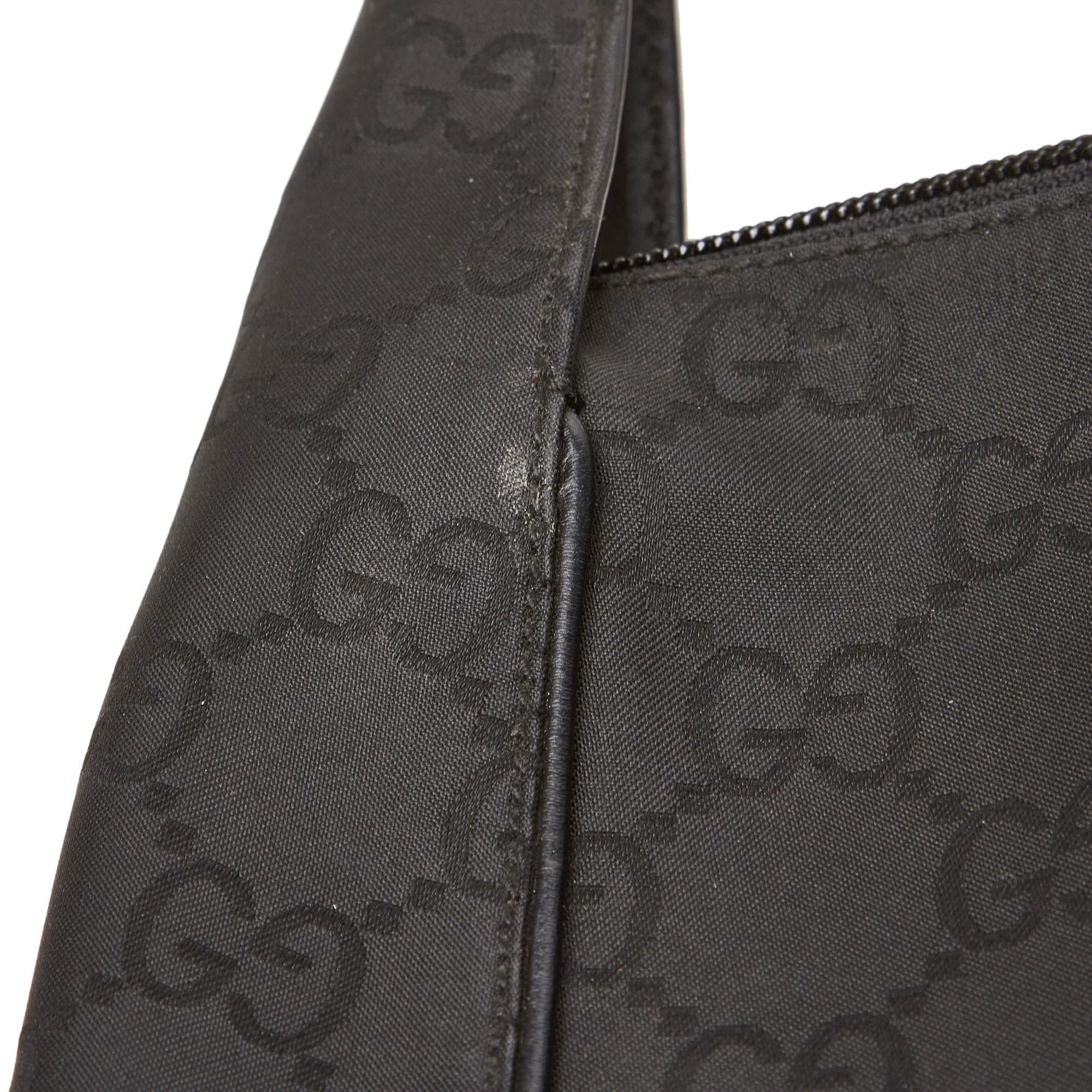 Gucci Black GG Jacquard Handbag 5