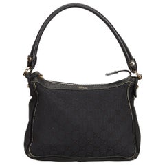 Gucci Black GG Jacquard Shoulder Bag