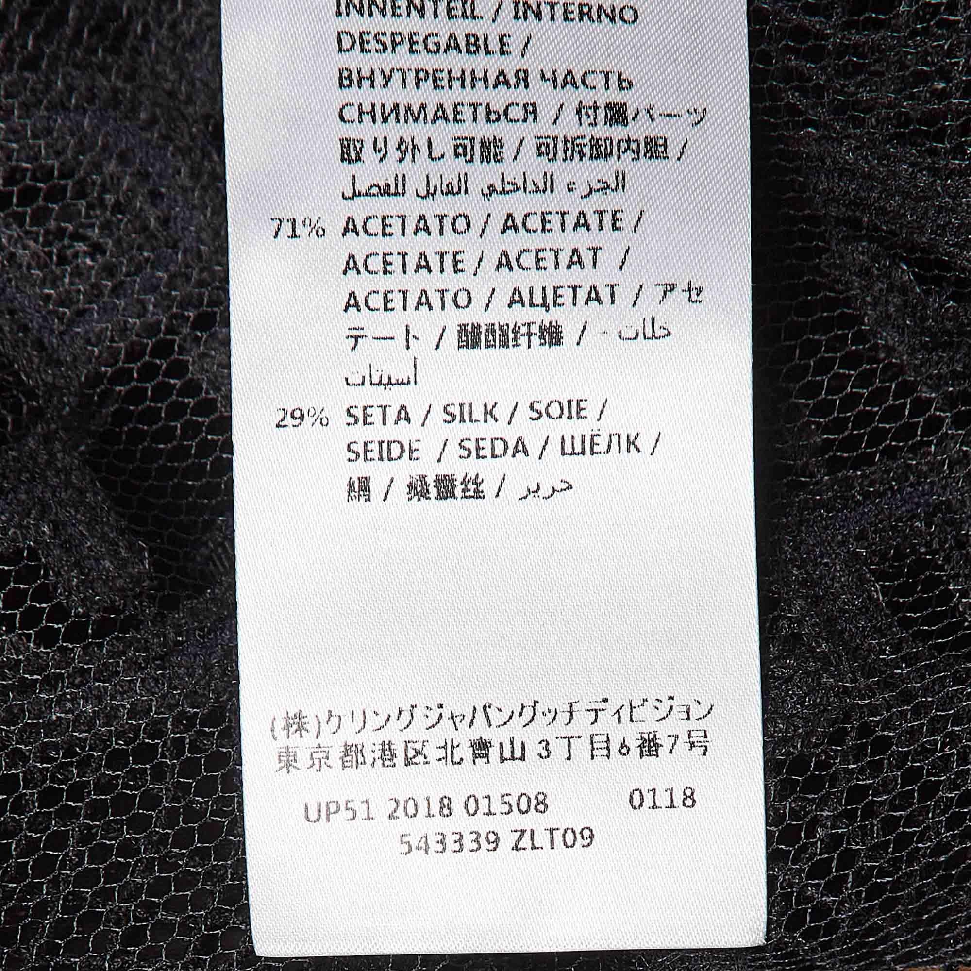 Gucci Schwarz GG Makramee Spitze Kurzes Kleid M im Angebot 2
