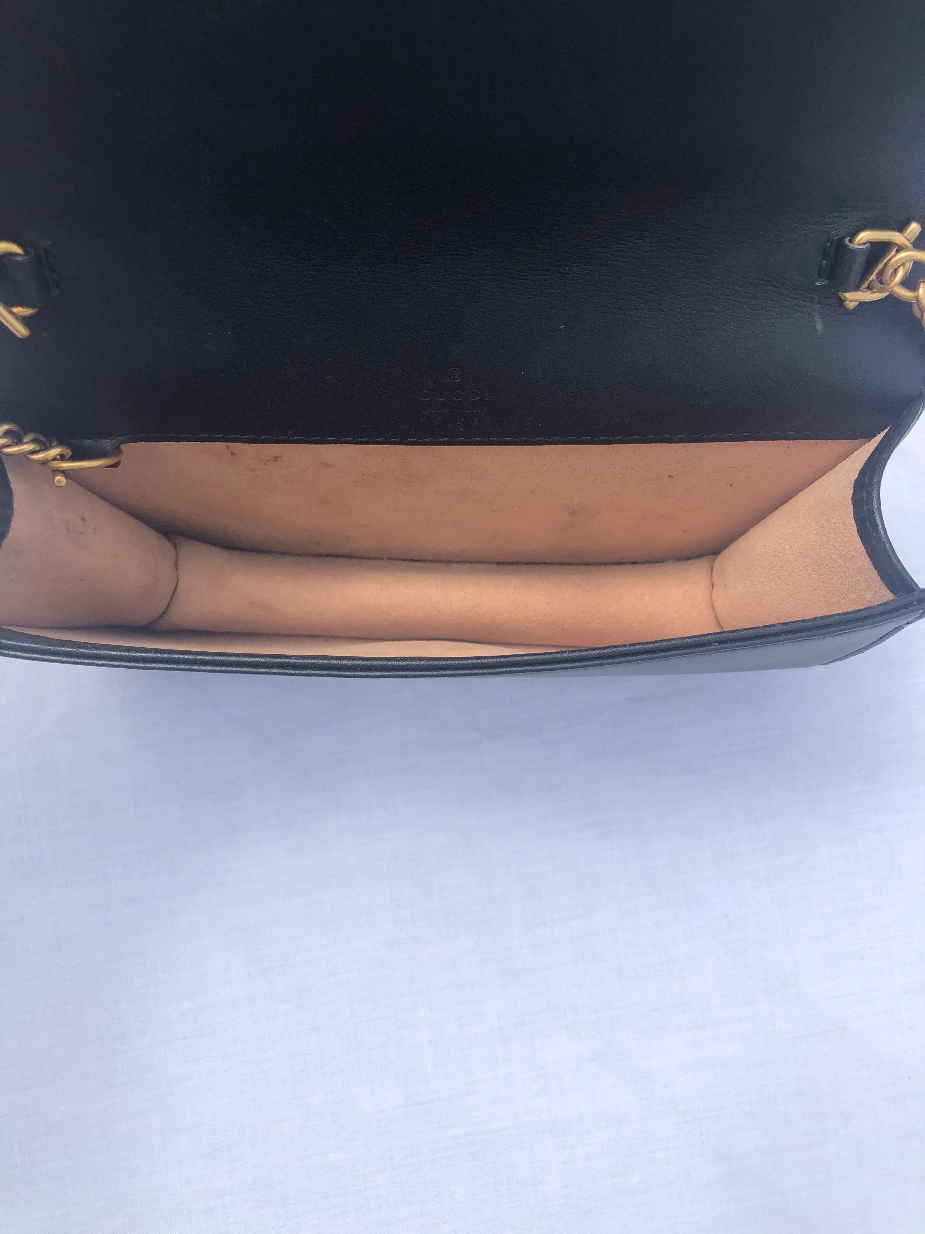 Gucci Black GG Marmont Matelasse Leather Mini Bag 1