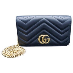 Gucci Black GG Marmont Matelasse Leather Mini Bag