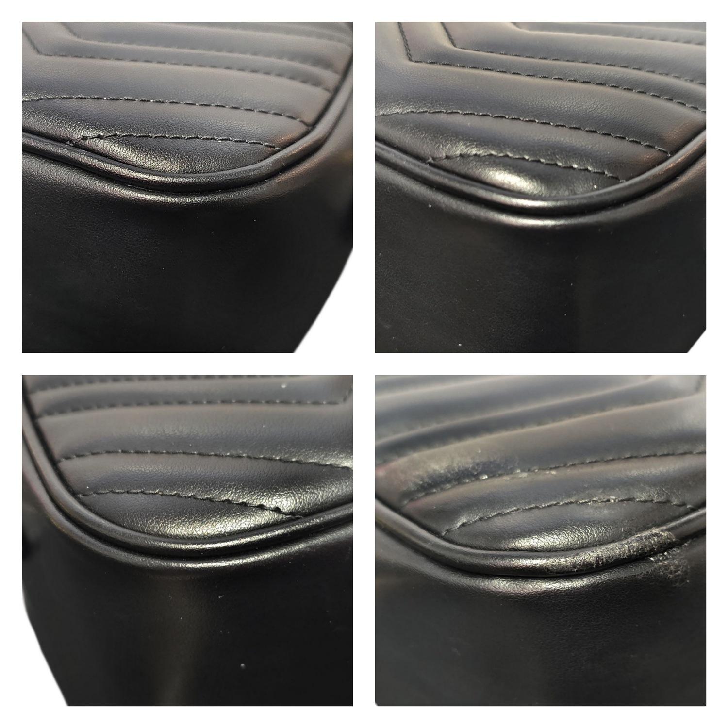 Gucci Borsa a tracolla nera con fotocamera GG Marmont Small in vendita 6