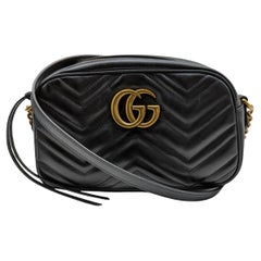 Gucci Black GG Marmont Small Shoulder Bag