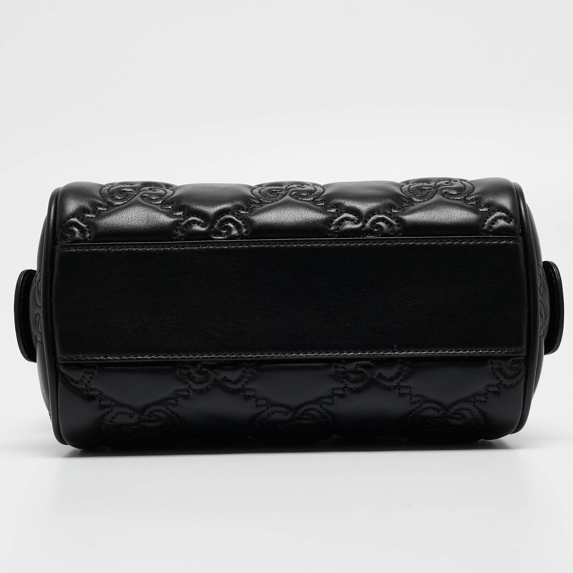 Gucci Black GG Matelassé Leather Mini Bag 6
