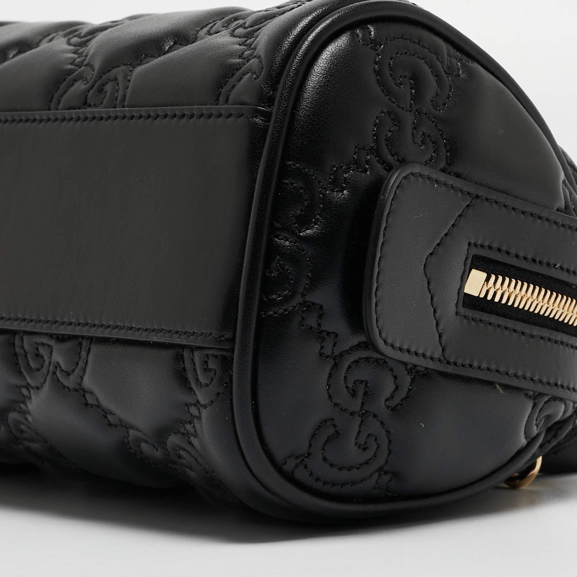 Gucci Black GG Matelassé Leather Mini Bag 10