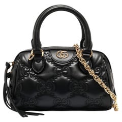 Gucci Black GG Matelassé Leather Mini Bag