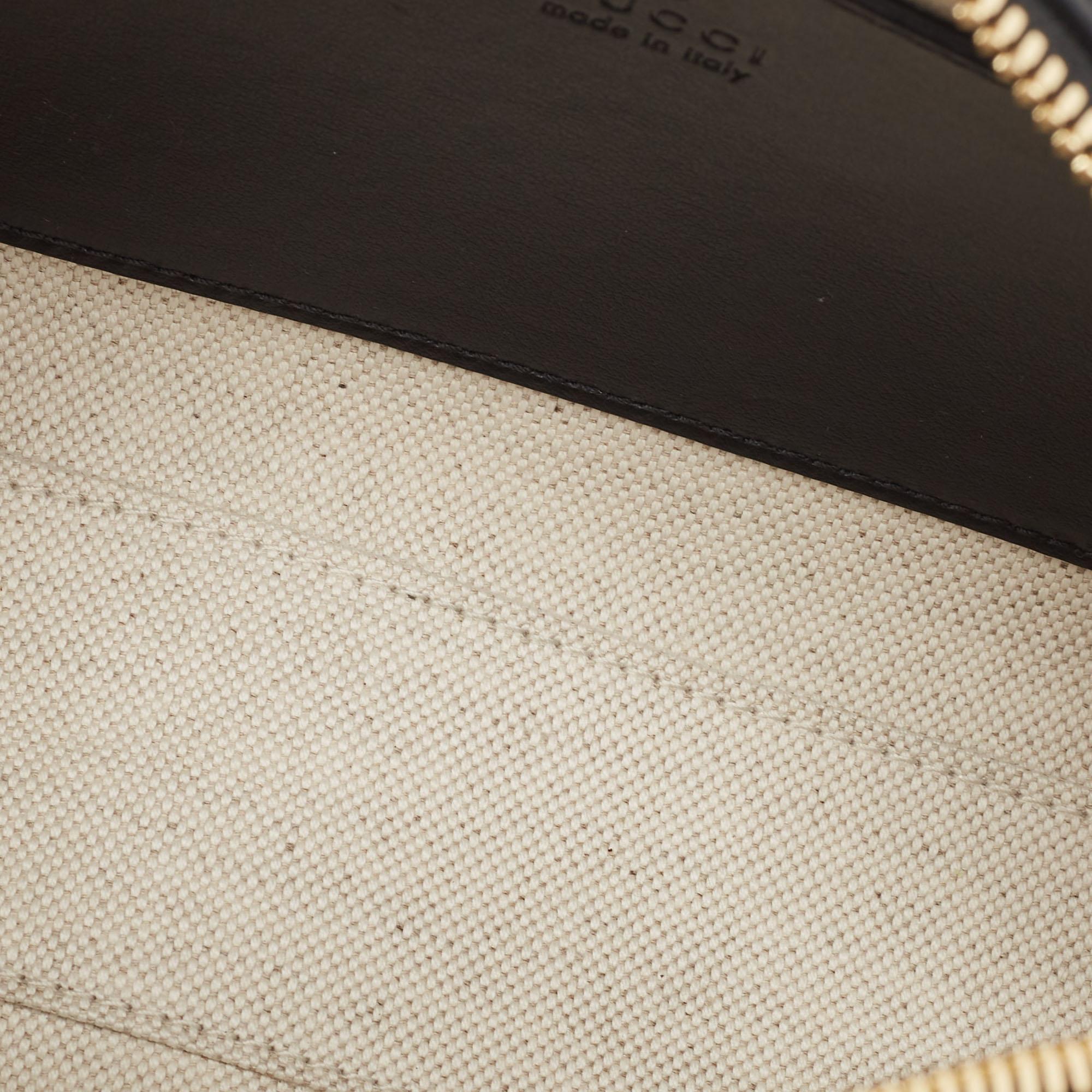 Gucci Black GG Matelasse Leather Mini Bowler Bag For Sale 8