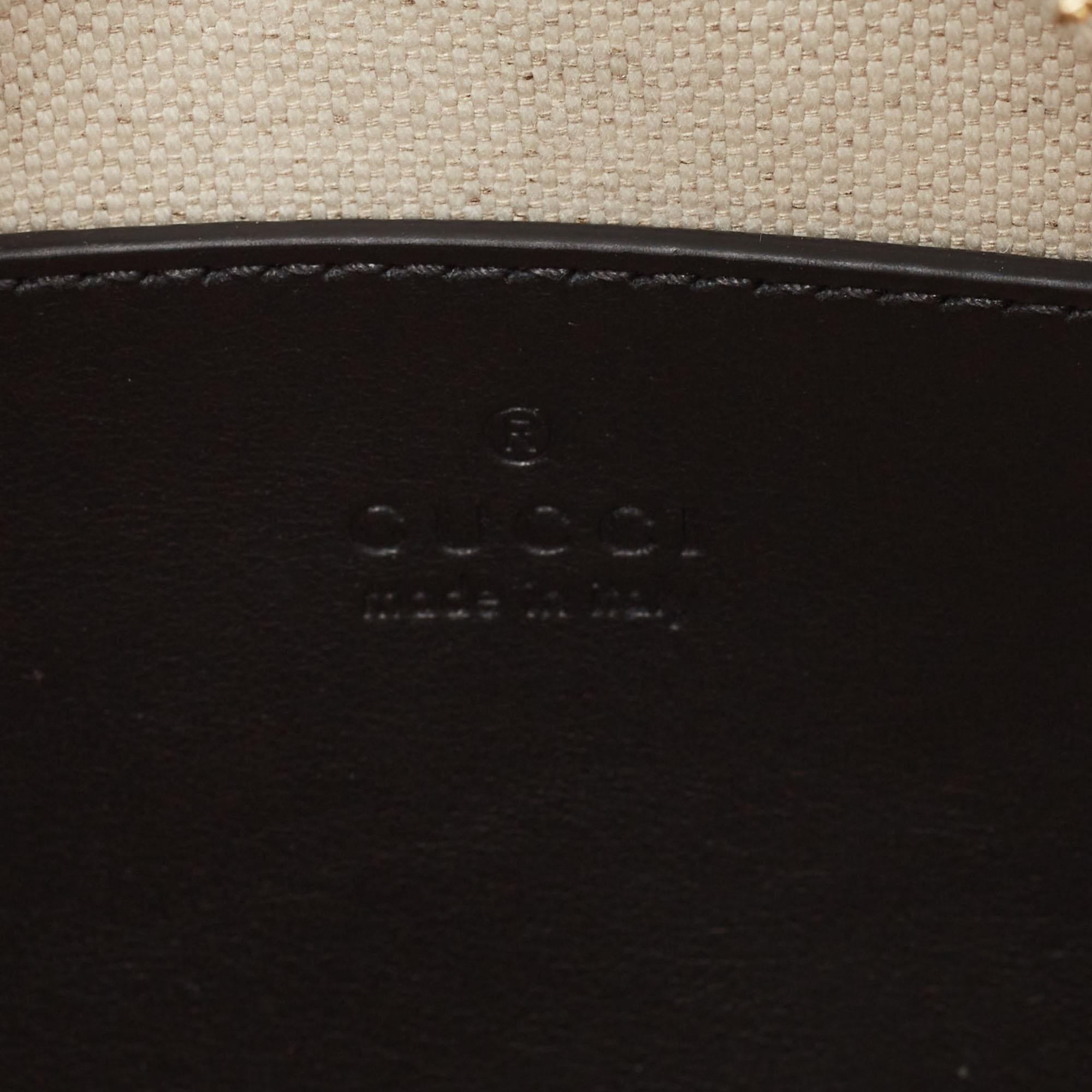 Gucci Black GG Matelasse Leather Mini Bowler Bag For Sale 2