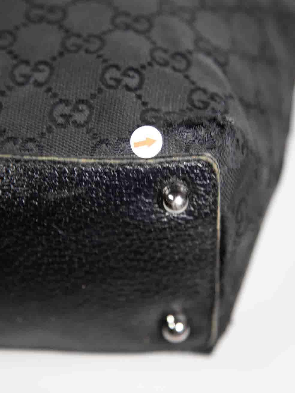 Gucci Black GG Monogram Small Eclipse Tote Bag For Sale 2