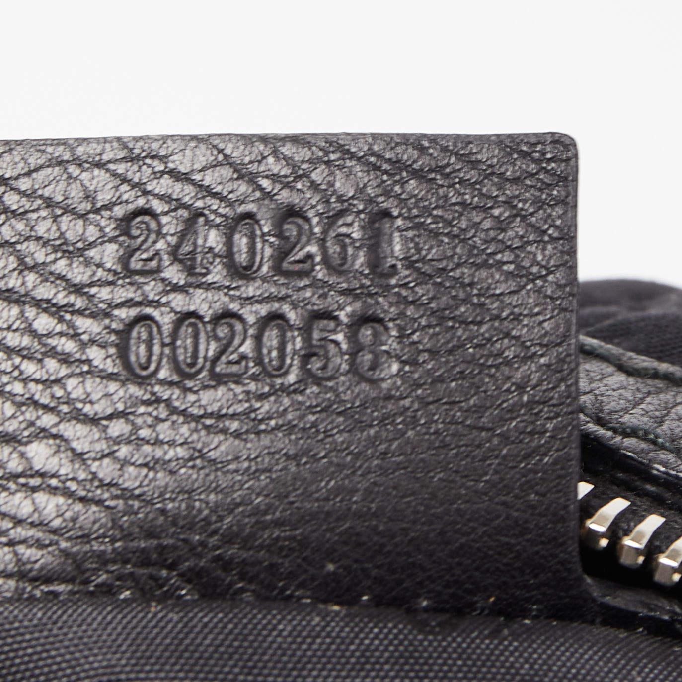 Gucci Black GG Neoprene and Leather Tassel Detail Hobo For Sale 6