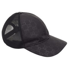 Gucci Black GG Nylon & Mesh Baseball Cap XL
