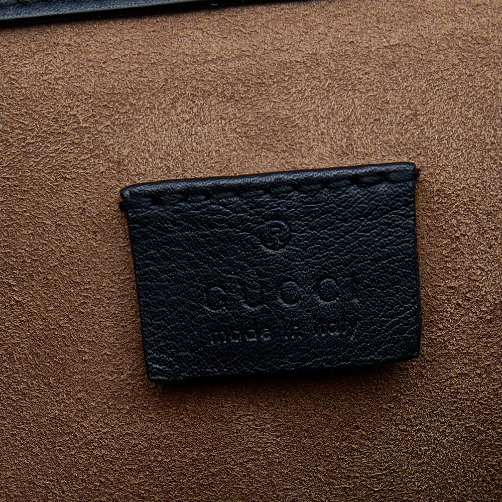 Gucci Black GG Supreme Canvas and Leather Medium Dionysus Arabesque Shoulder Bag 6