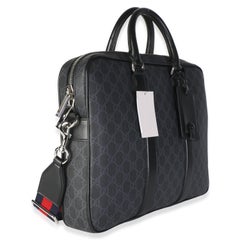 Gucci Black GG Supreme Canvas Briefcase Bag