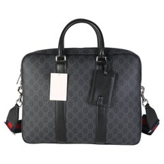 Gucci Black GG Supreme Canvas Briefcase Bag