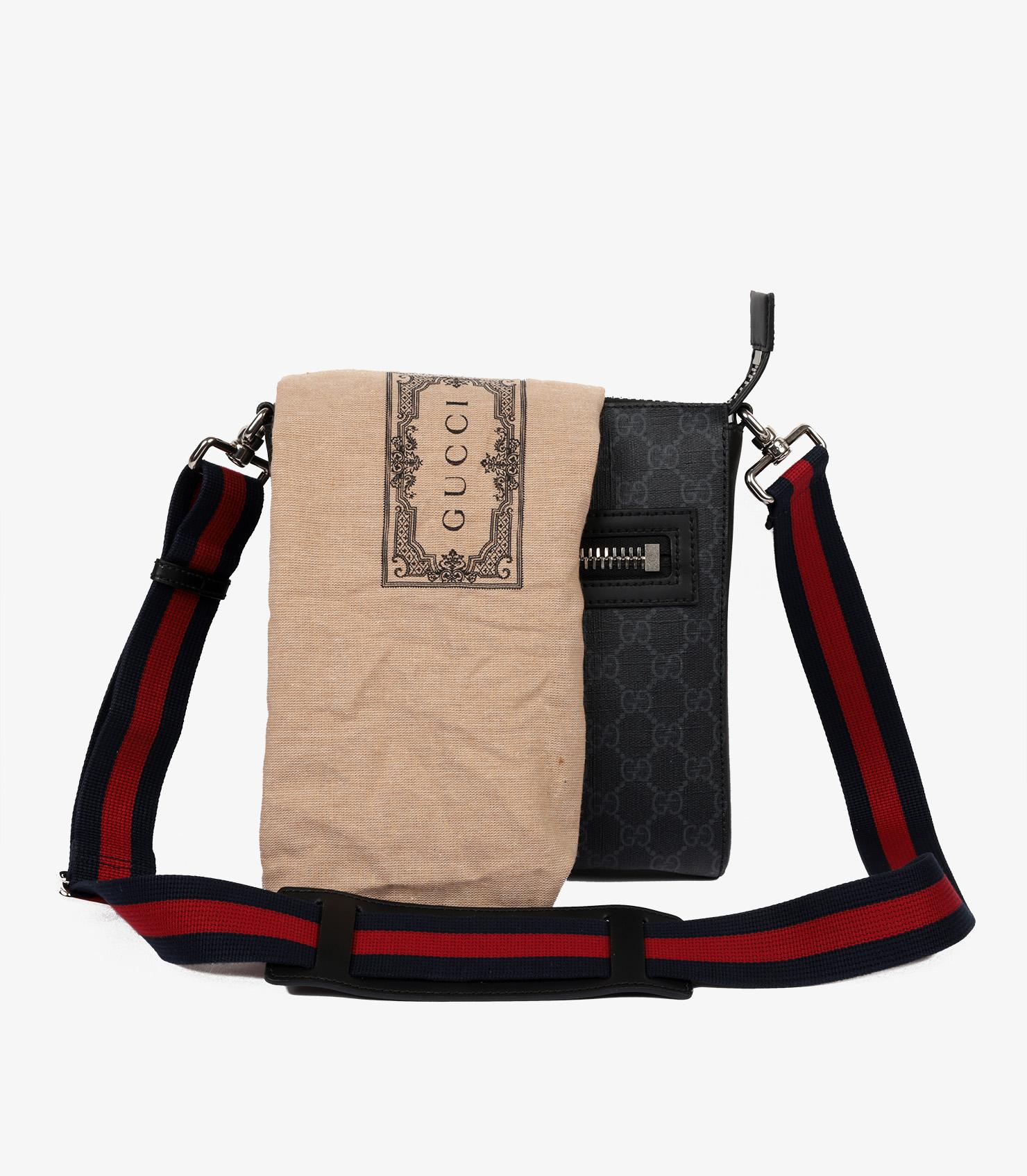Gucci Black GG Supreme Canvas & Calfskin Leather Small Messenger 6