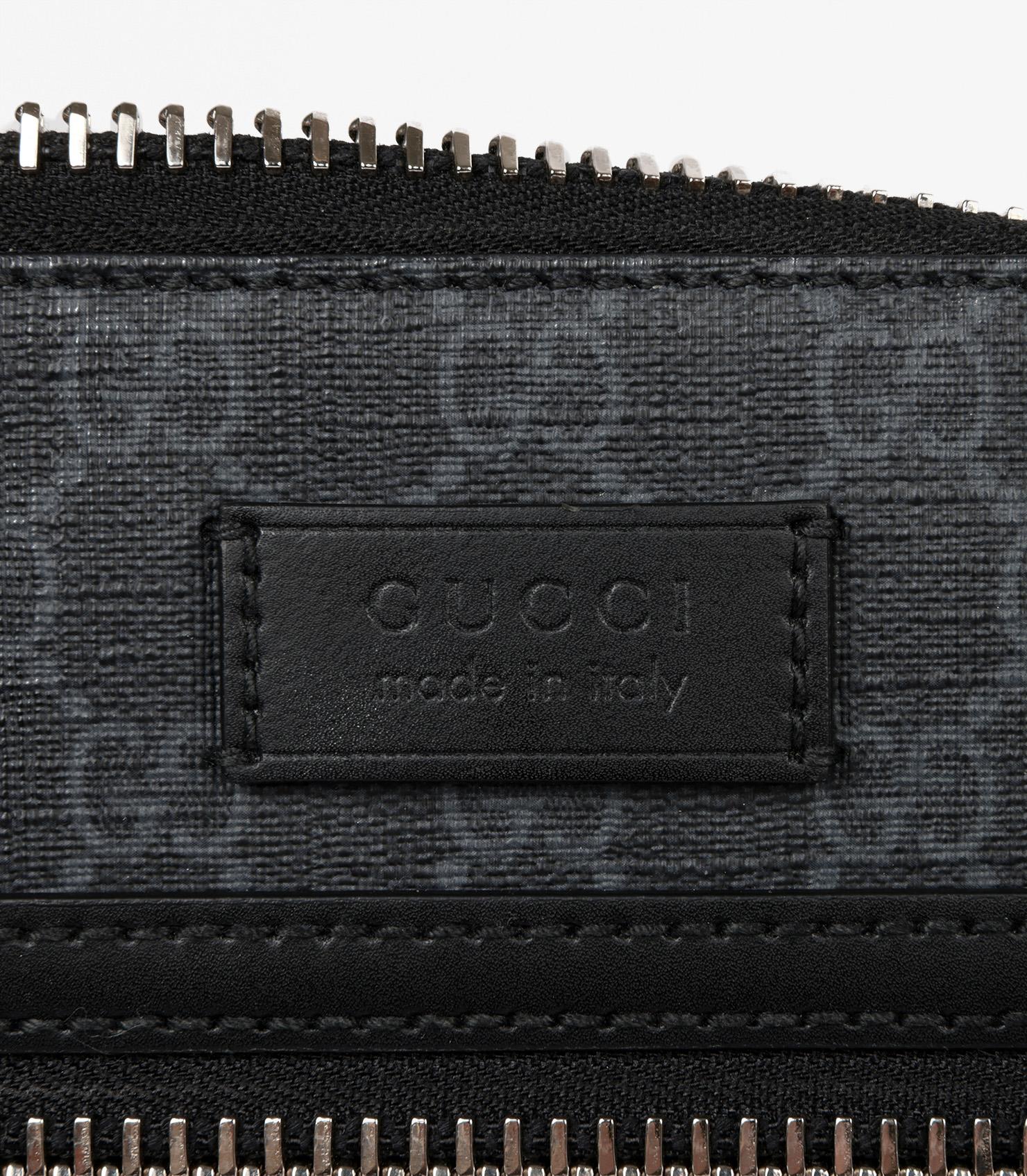 Gucci Black GG Supreme Canvas & Calfskin Leather Small Messenger 4