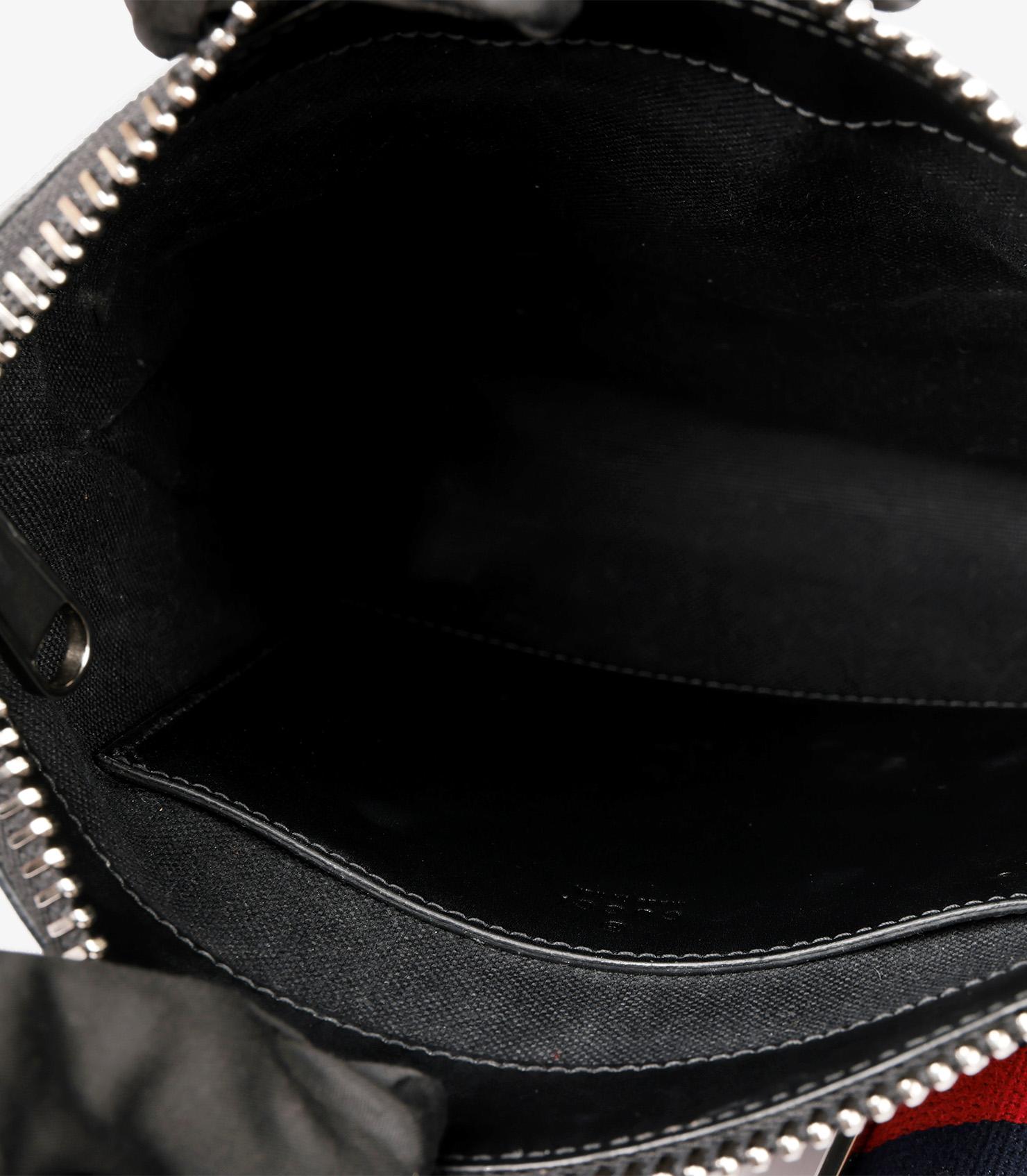 Gucci Black GG Supreme Canvas & Calfskin Leather Small Messenger 5