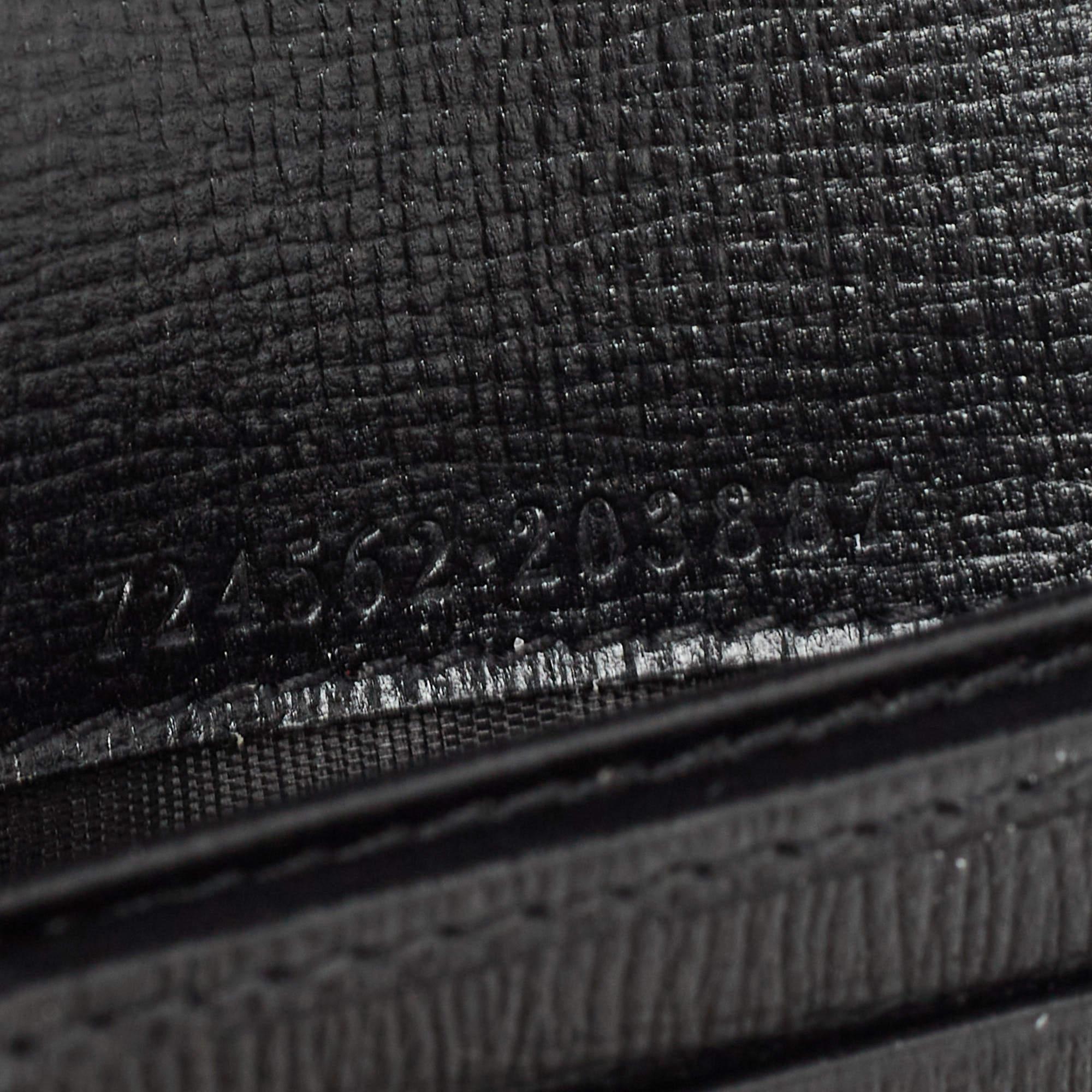 Gucci Black GG Supreme Canvas Interlocking G Passport Holder 1