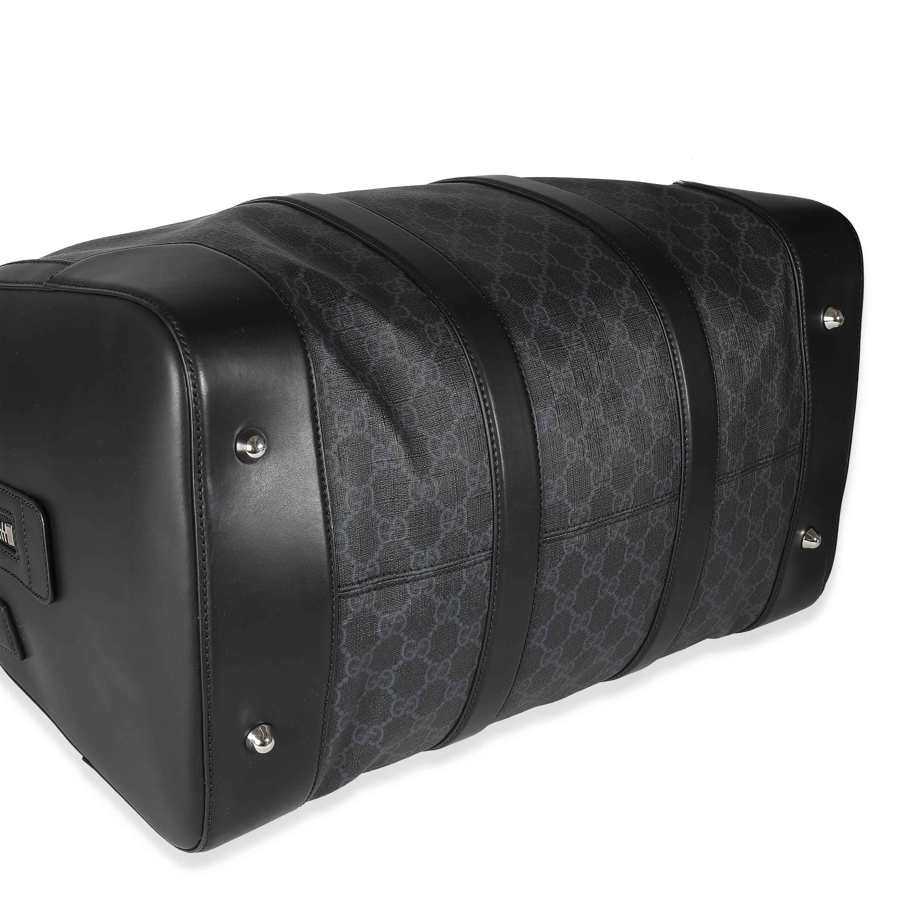 Gucci Black GG Supreme Canvas Medium Carry On Duffle 1