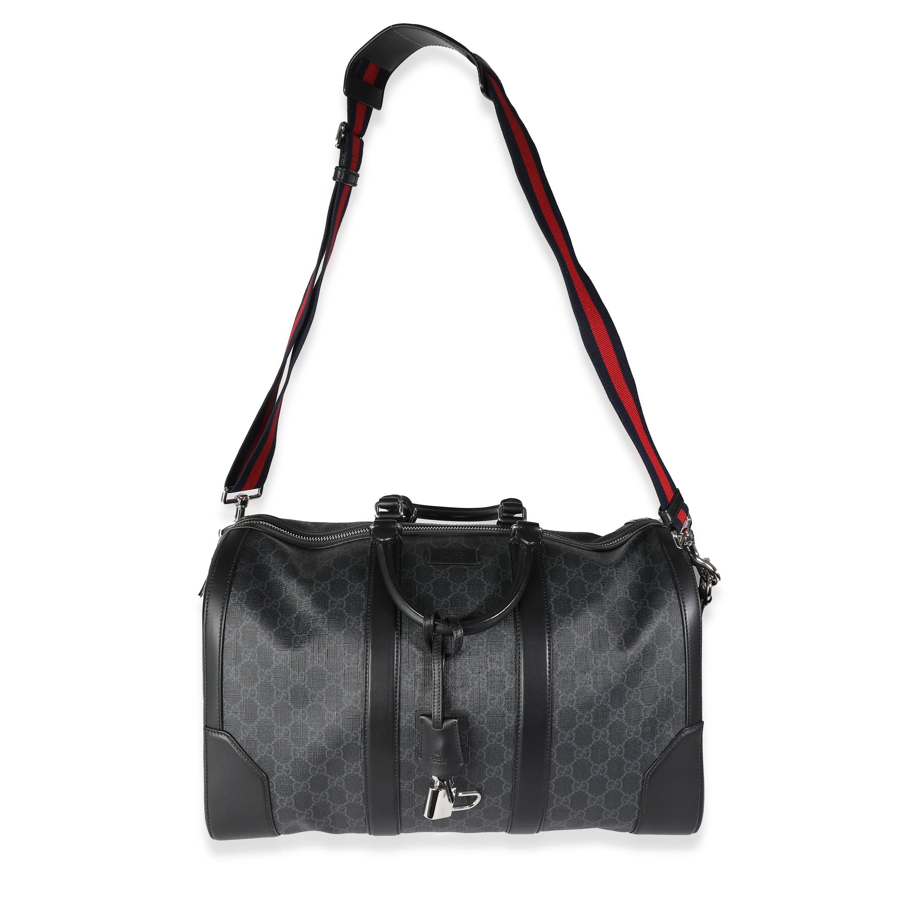 Gucci Black GG Supreme Canvas Medium Carry On Duffle 2
