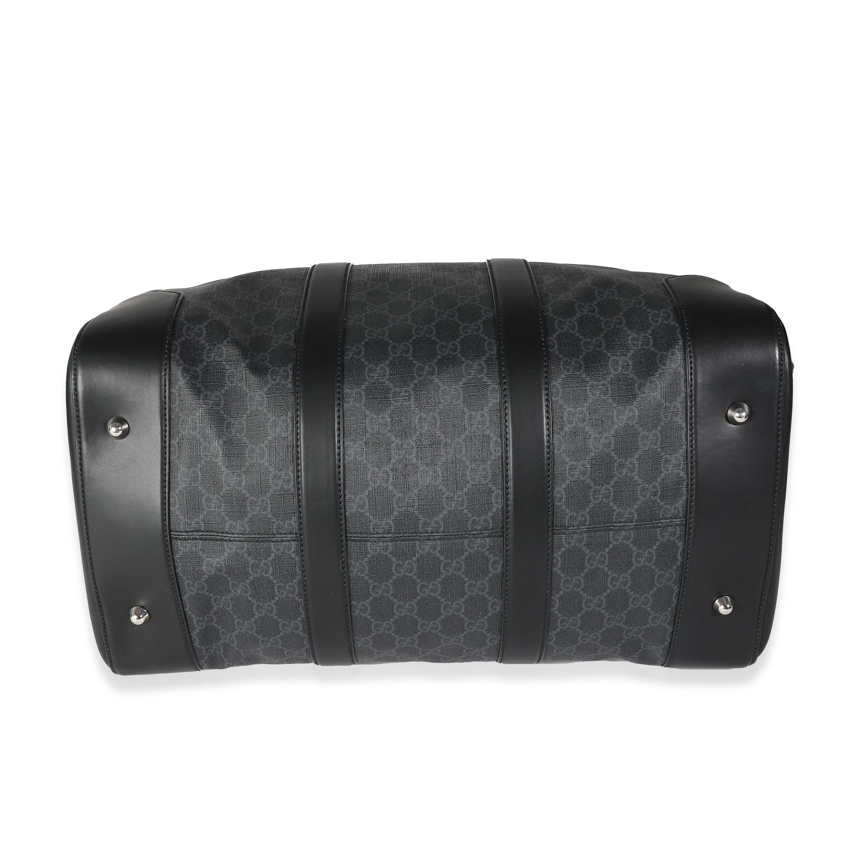 Gucci Black GG Supreme Canvas Medium Carry On Duffle 4