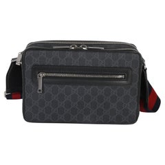 Gucci Black GG Supreme Canvas Web Crossbody