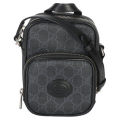 Gucci Black GG Supreme Mini Interlocking G Crossbody Bag