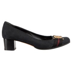 Gucci Black GG Web Buckle Pumps Size IT 36