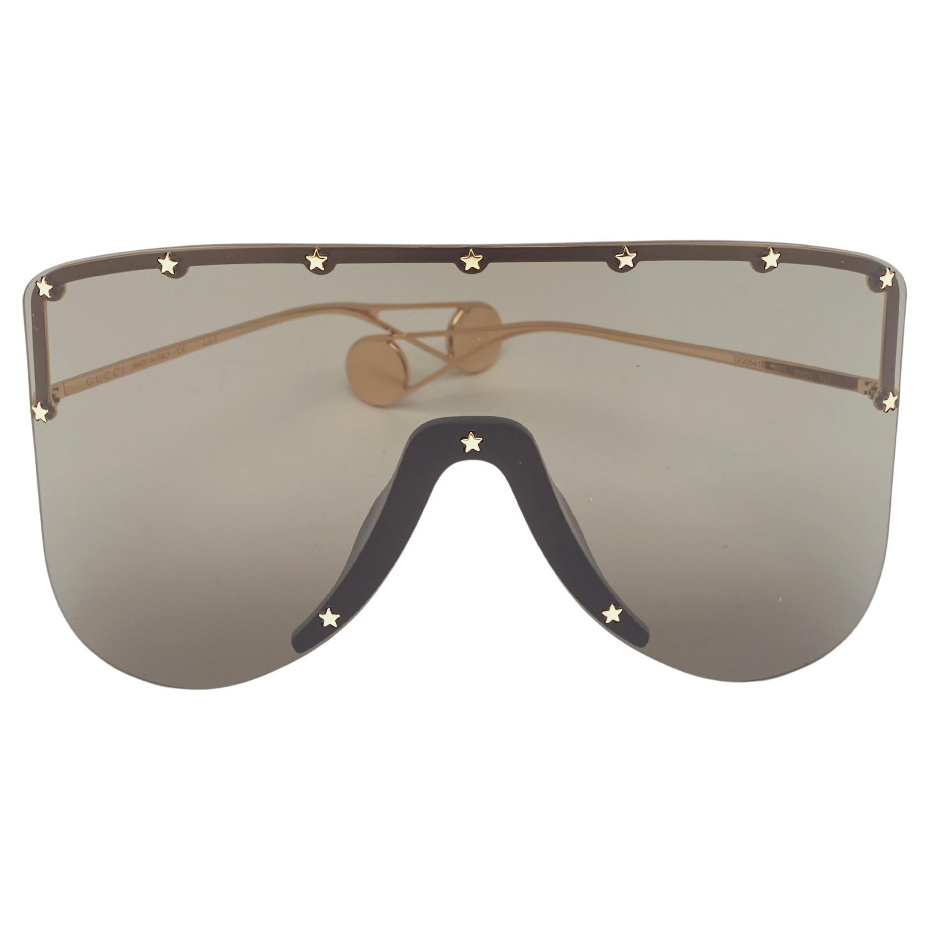 Gucci Black GG0541S Star Musk Shield Sunglasses For Sale