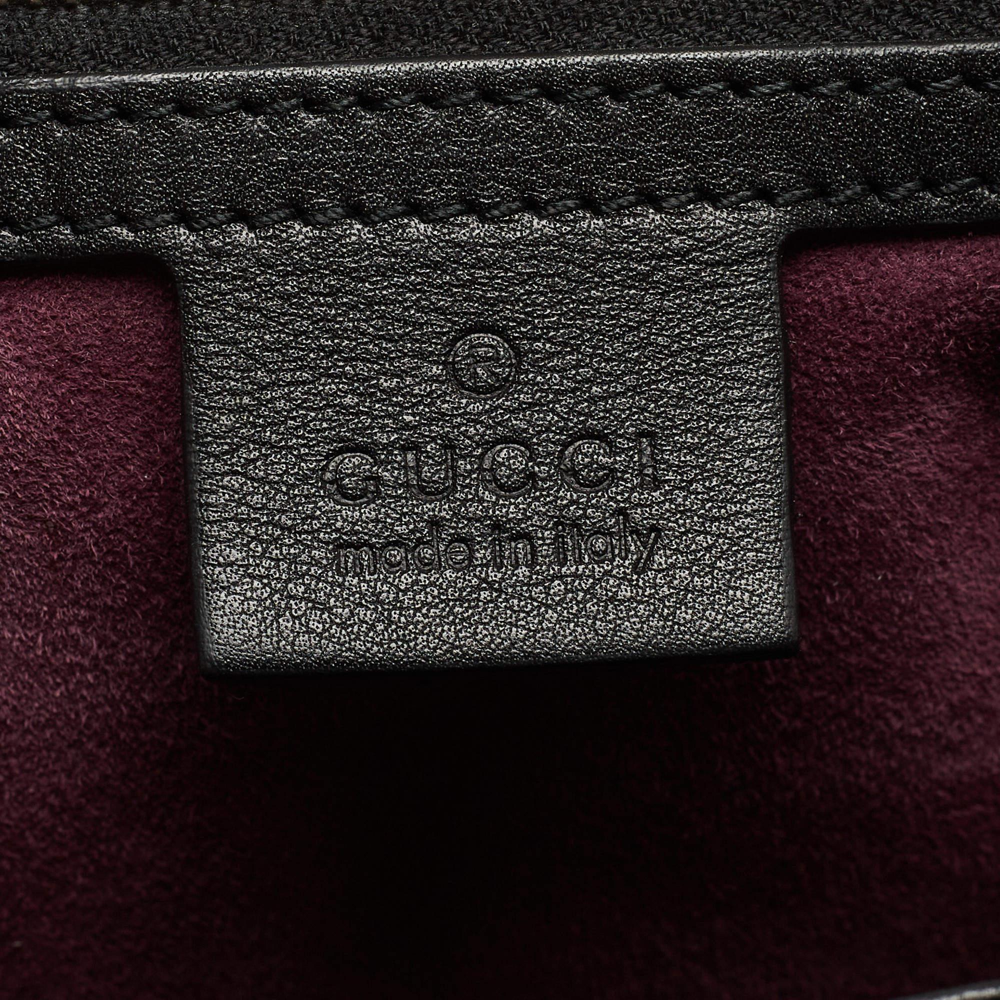 Gucci Black Glossy Leather Large Lady Lock Satchel 3